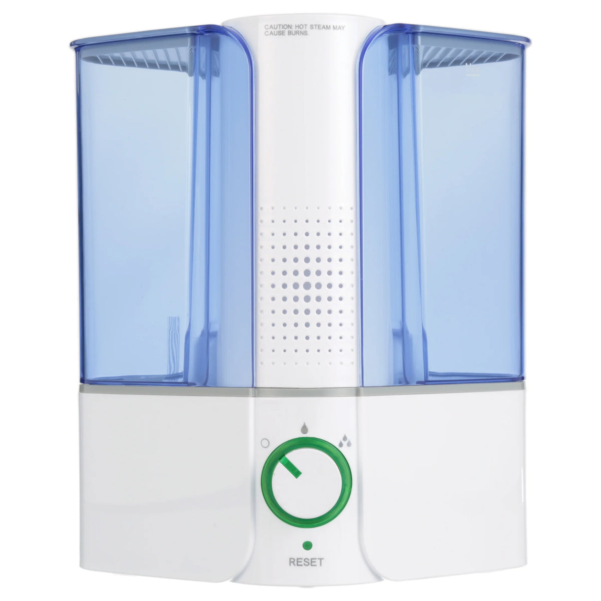 Warm Mist Humidifier, Filter Free, White & Blue, Top Fill, 1.3 Gallon X725918