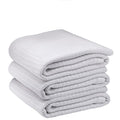 White Twin Size 100% Cotton Thermal Blanket Y872