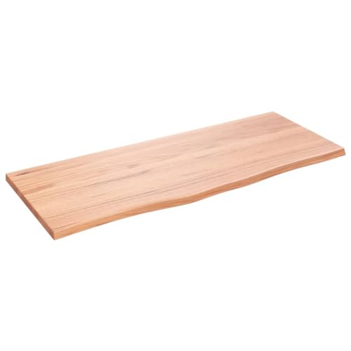 Light Brown 39.4"x15.7"x0.8" Solid Wood Oak Table Top Q863767