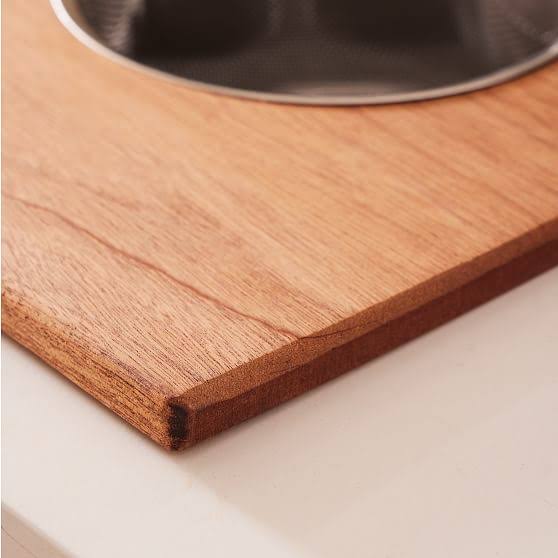 Mahogany Over-The-Sink Cutting Board with Mesh Basket Z52330