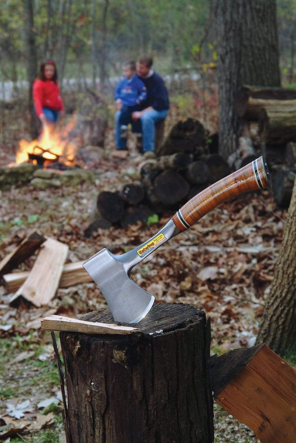 14x22 Forged Steel Camping Hatchet with Leather Grip N5130
