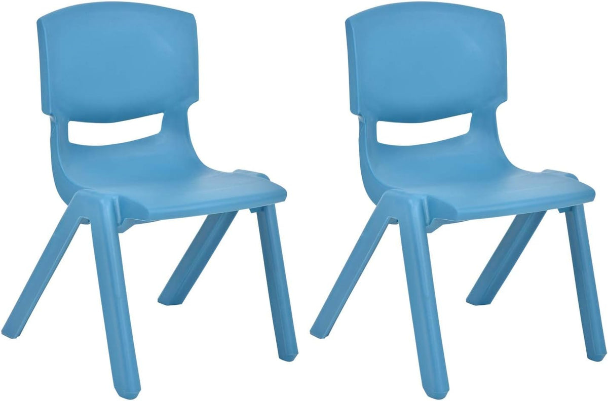 Stackable Plastic Kids Learning Chairs, Yellow, 2-Pack E668