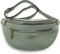 Light Pistachio Leather Belt Bag Fanny Pack Q74221