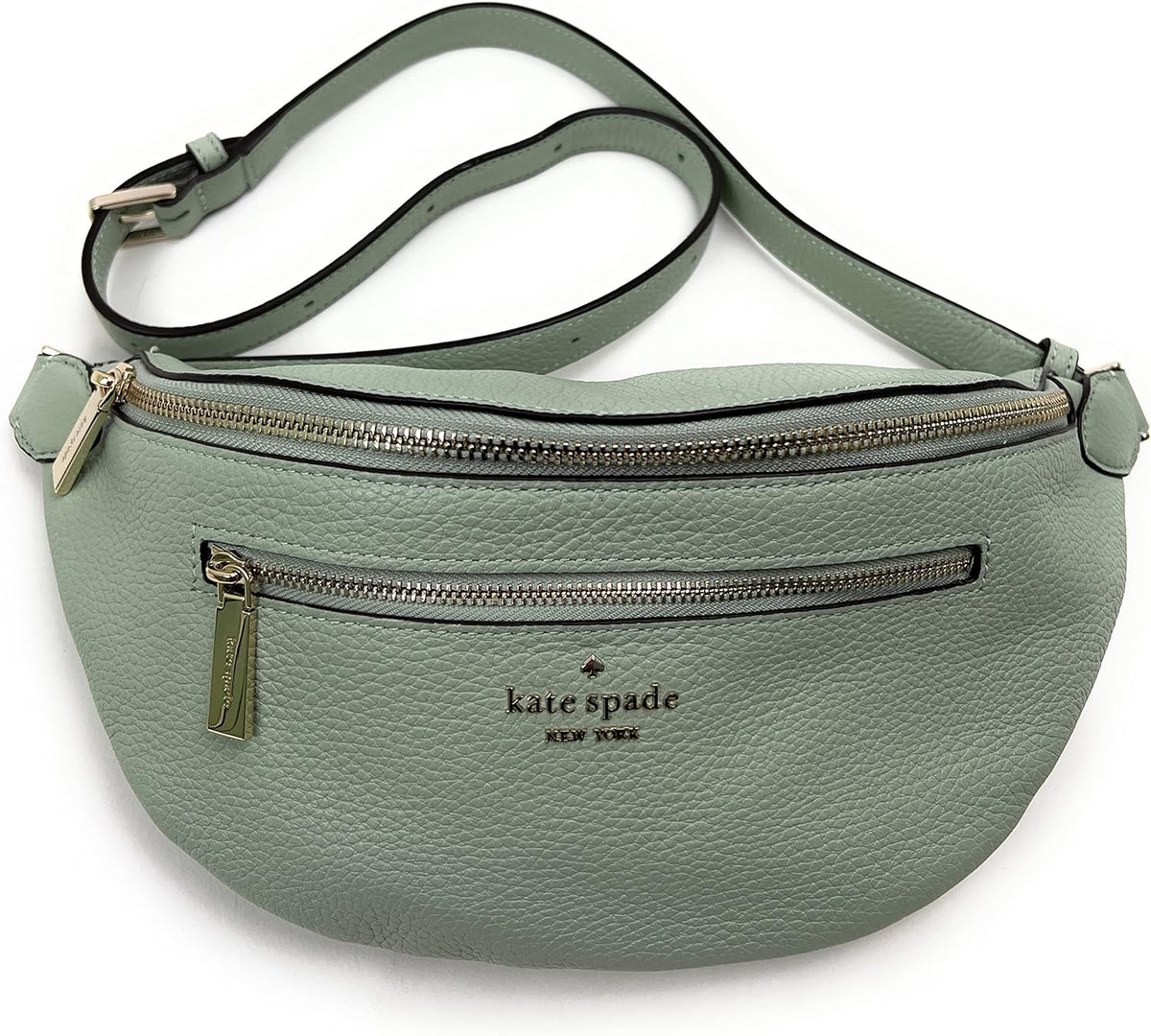 Light Pistachio Leather Belt Bag Fanny Pack Q74221