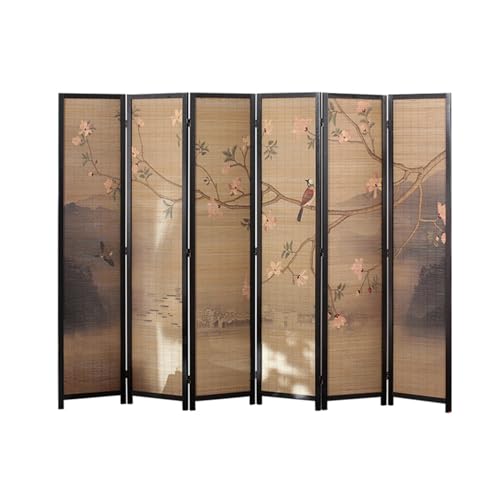 6 Panel Folding Privacy Screen, 175cm Tall I74535
