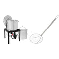 Seafood Boiling Kit with Strainer, Aluminum Propane Gas Boiler with 10 PSI Regulator X9607