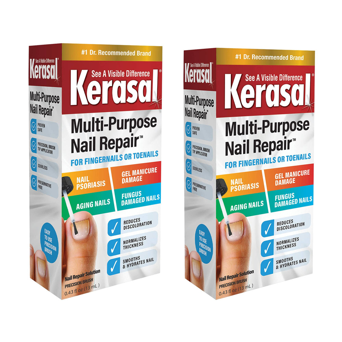 Multi-Purpose Nail Repair Solution, 0.43 fl oz (Pack of 2) Y8331