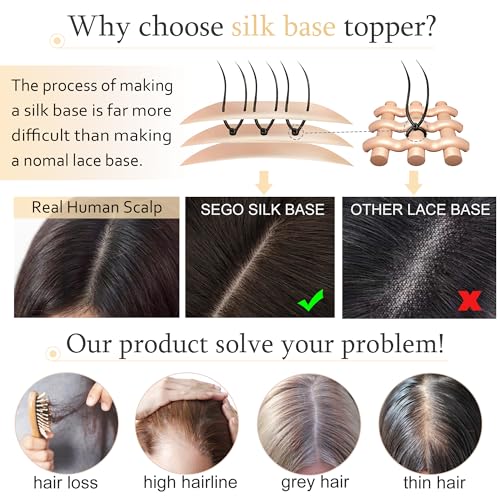 7*13CM Silk Base 100% Real Human Hair Clip in Top Wiglet Hair Pieces -8 Inch Medium Brown&Dark Blonde T12495
