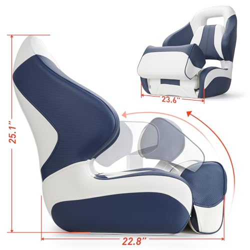 Yellowish-Brown/Black Flip Up Boat Bucket Seat P465