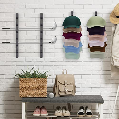 Brown Wooden Hat Rack Wall-Mounted 2 Pack P126