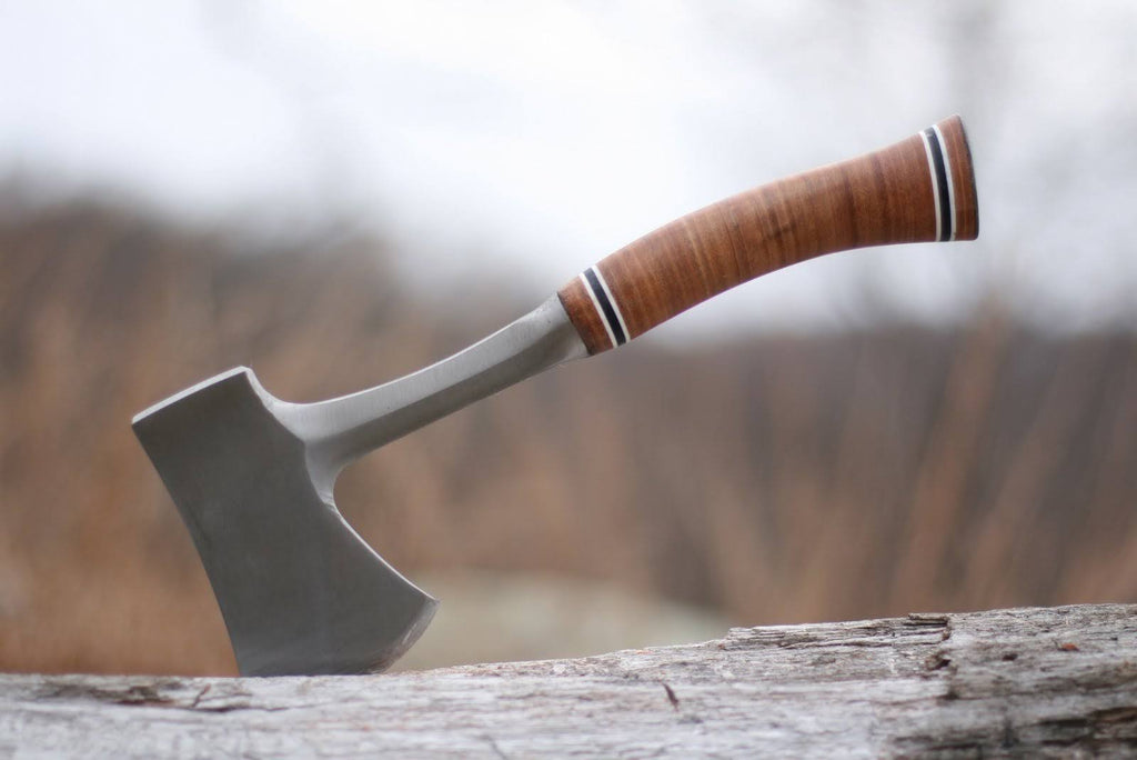 14x22 Forged Steel Camping Hatchet with Leather Grip N5130