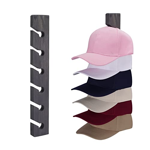 Brown Wooden Hat Rack Wall-Mounted 2 Pack P126