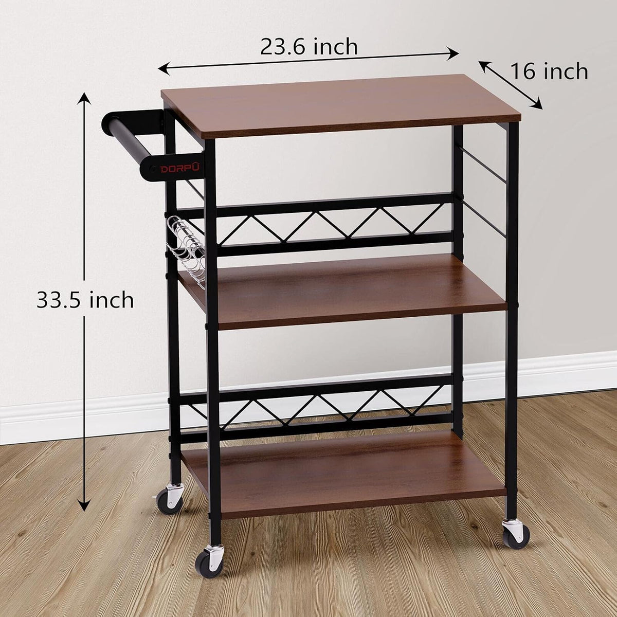 3-Tier Kitchen Cart with Wheels O369608