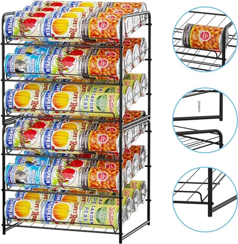 Black Stackable Can Rack Organizer L620848