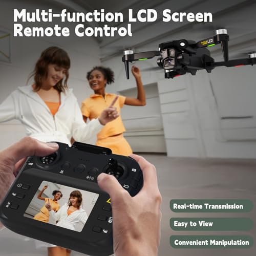 Foldable Drone with Camera and LCD Screen Remote Control A817381