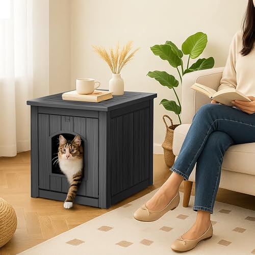 Weatherproof Resin Cat House G473726