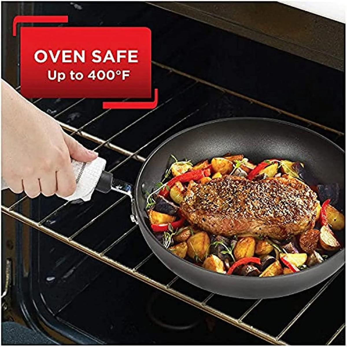 2 Piece Nonstick Fry Pan Cookware Set, 8 and 10.25-Inch, Gray L13202