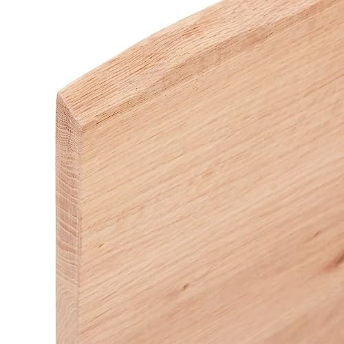 Light Brown 39.4"x15.7"x0.8" Solid Wood Oak Table Top Q863767