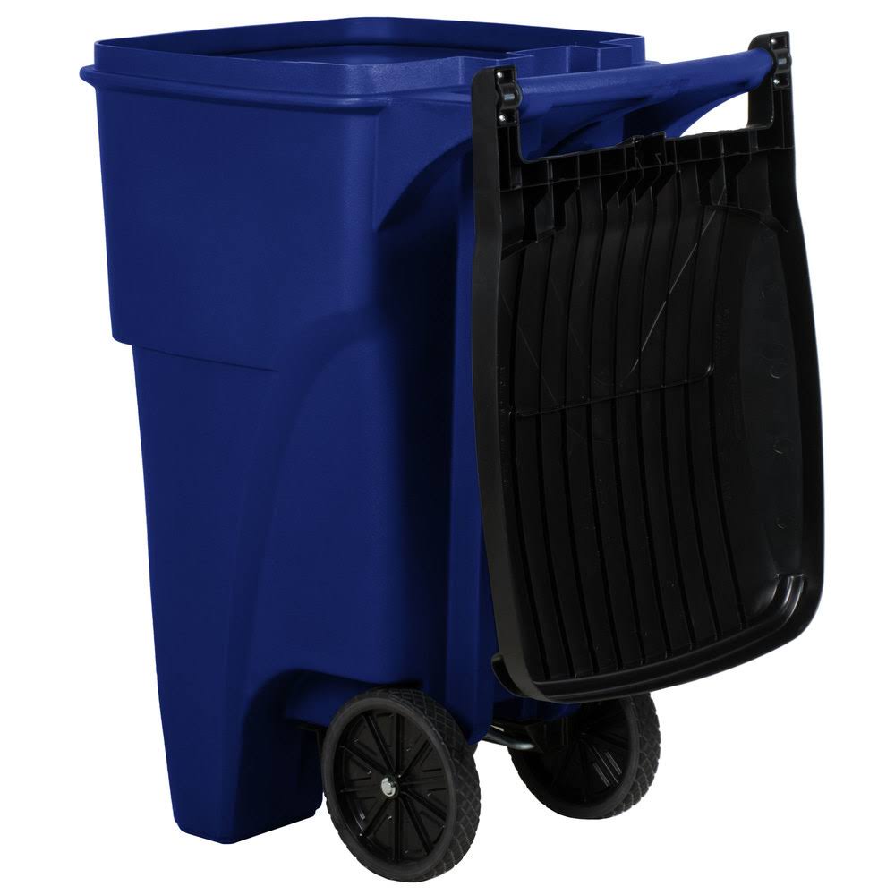 65 gal Blue Rectangular Trash Can H222