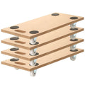 4 Pack 23 X 12 Rectangle Wood Platform Dolly 400-LB Load Rating X757356