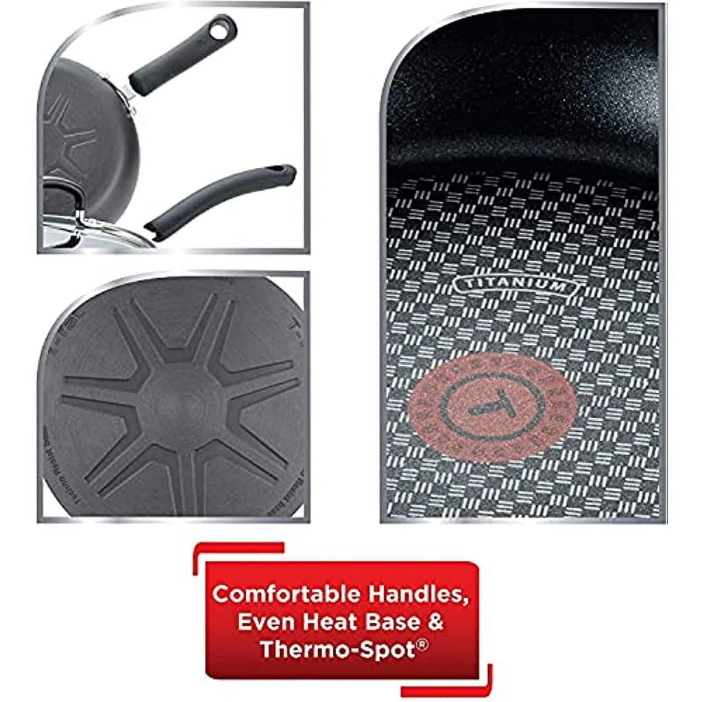 2 Piece Nonstick Fry Pan Cookware Set, 8 and 10.25-Inch, Gray L13202