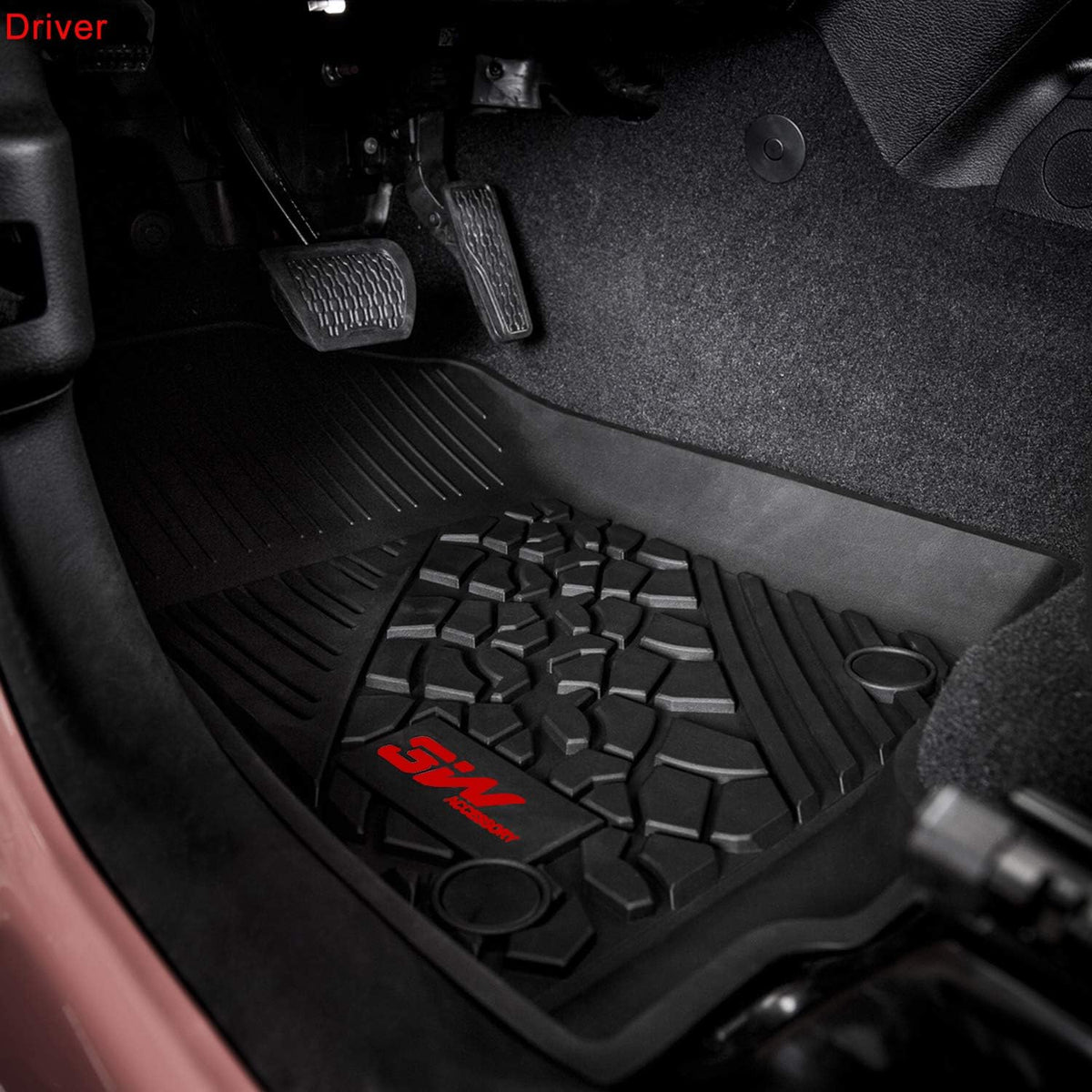 Black TPE Floor Mats Full Set A640