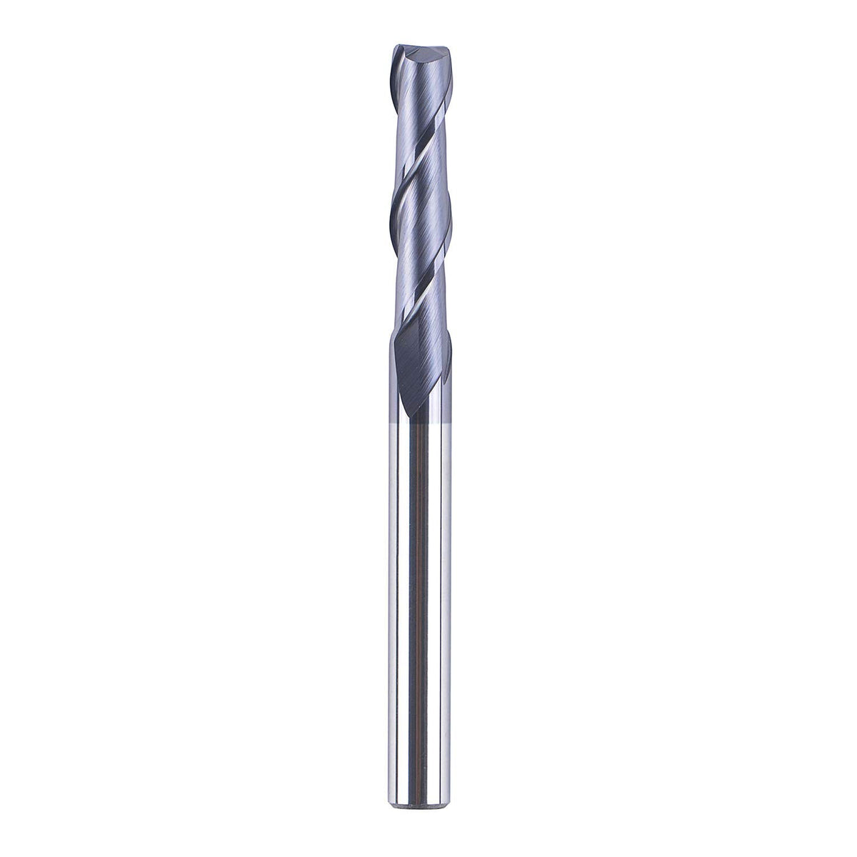 2 Flutes 1/4 inch Shank Carbide End Mill TiAlN Coated HRC55 Spiral UpCut Pack of 2 C110075