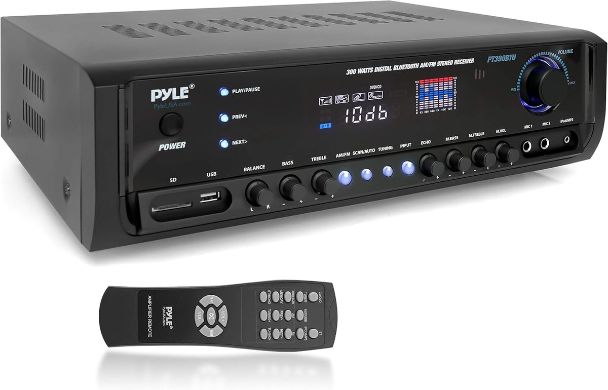 300W 4 Channel Wireless Bluetooth Power Amplifier System N89035