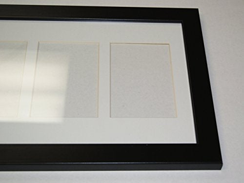 6 Opening Black Picture Frame with White Mat H439