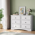 White 6 Drawer Dresser U8918