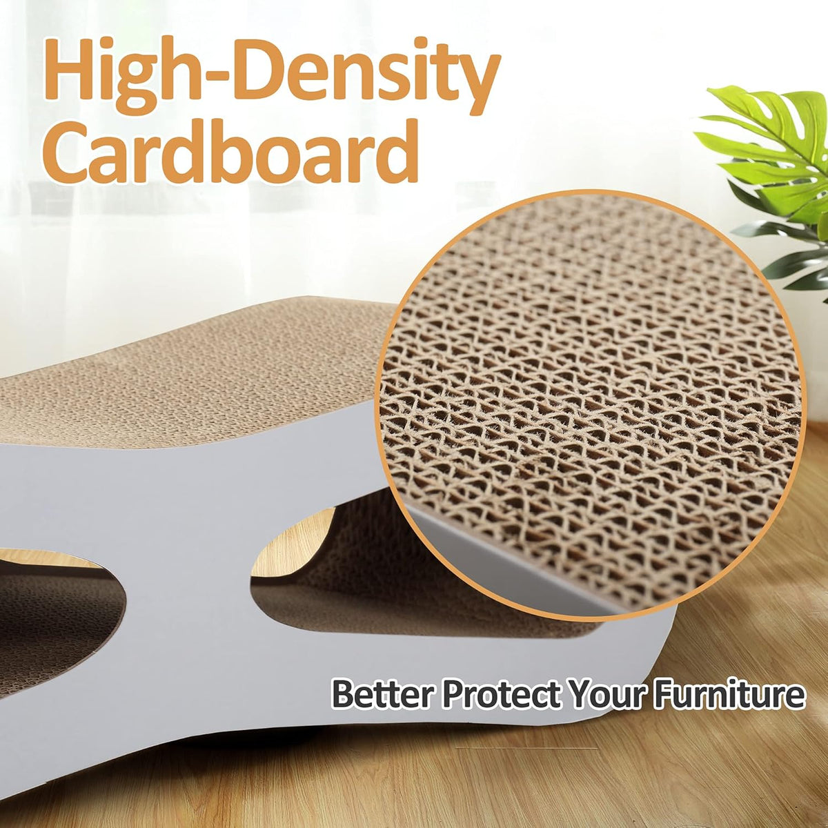 Grey Cardboard Cat Scratcher Lounge X779404