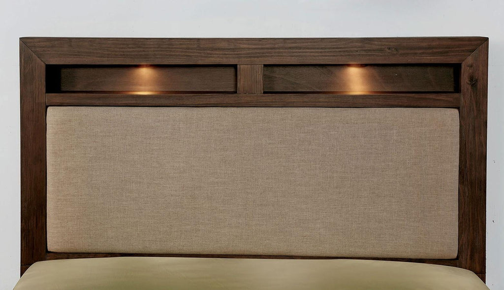 Dark Oak Solid Wood Queen Bedroom Set 6pcs B308420