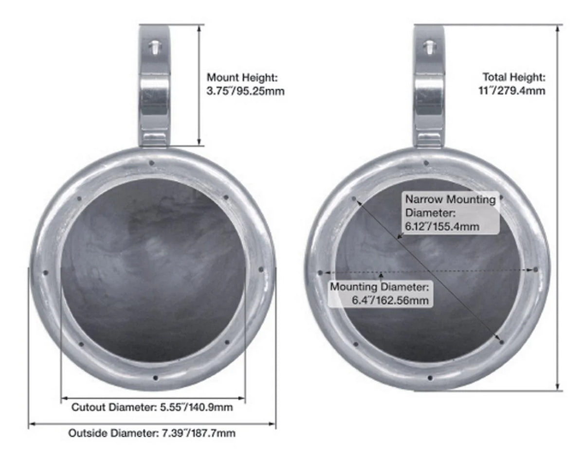 120W Marine Boat 6.5" Wakeboard Tower Speakers E15745
