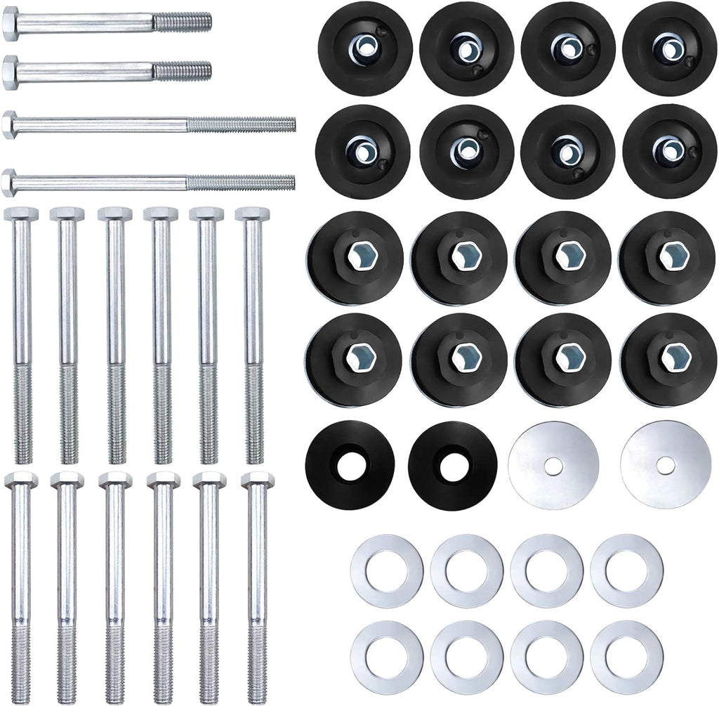 Black Polyurethane Body Mount Bushing Kit for Ford F250 F350 Super Duty 2008-2016 E8606