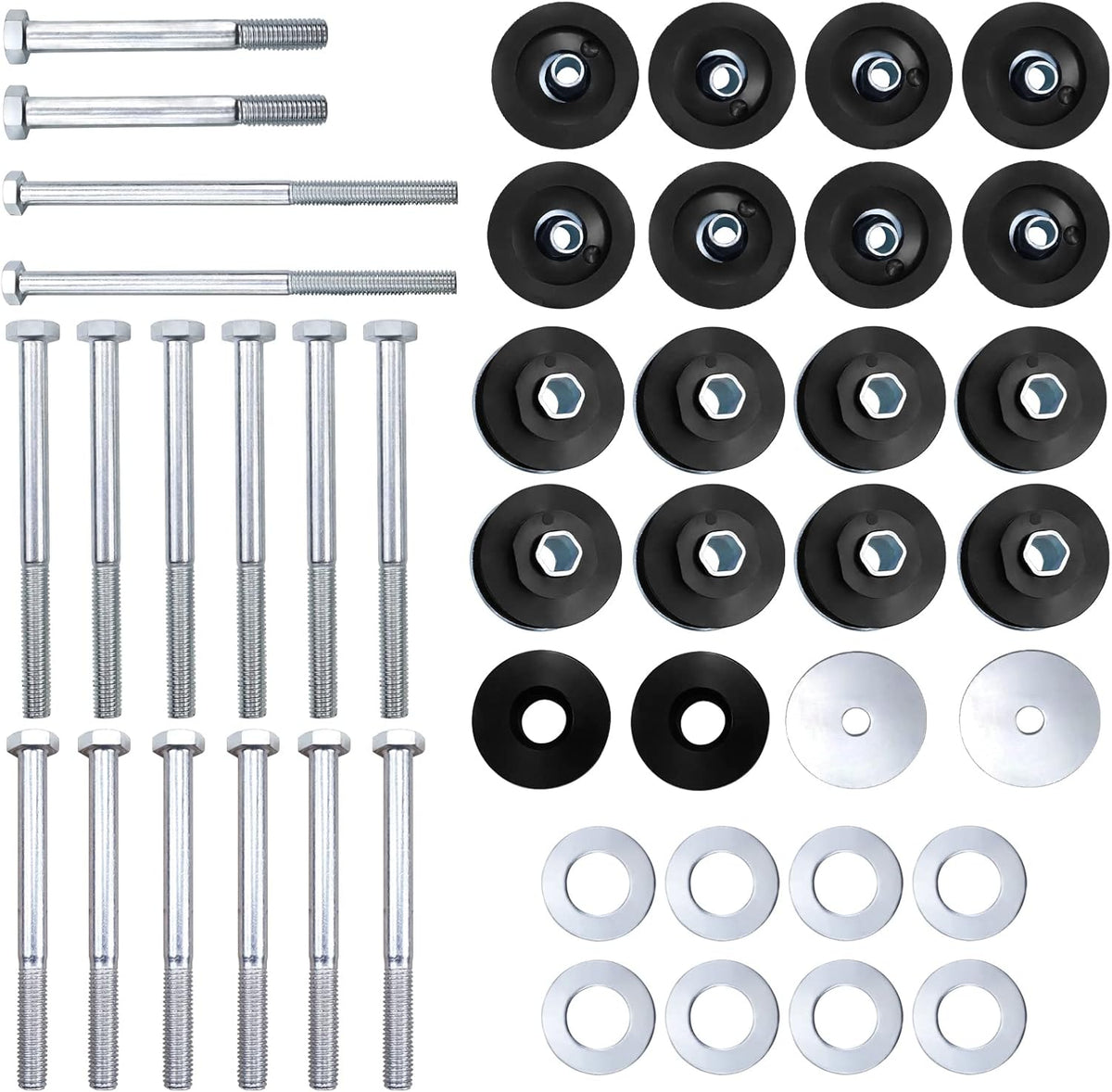 Black Polyurethane Body Mount Bushing Kit for Ford F250 F350 Super Duty 2008-2016 E8606