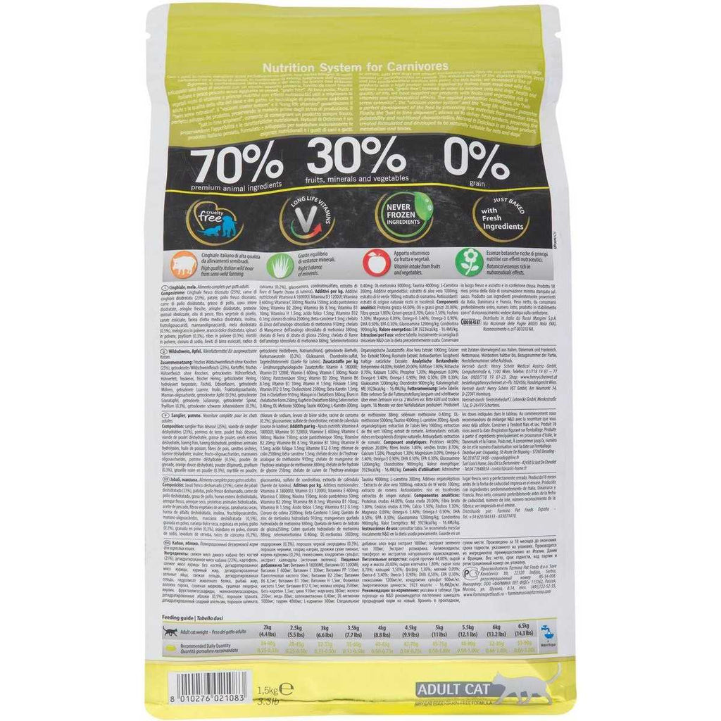 Boar & Apple Grain Free Dry Cat Food F94569