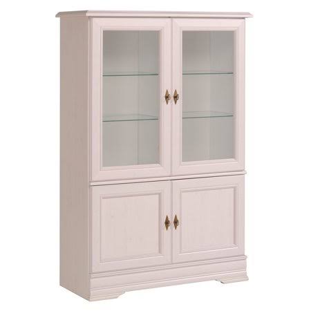White Glass Door Storage Cabinet H554530