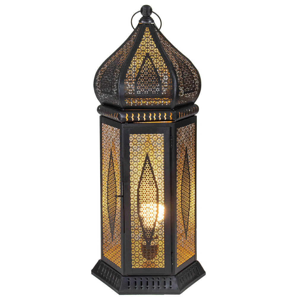 Black and Gold Table Lantern Lamp T661