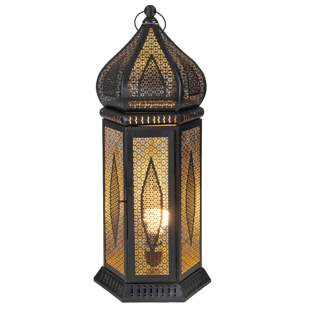 Black and Gold Table Lantern Lamp T661