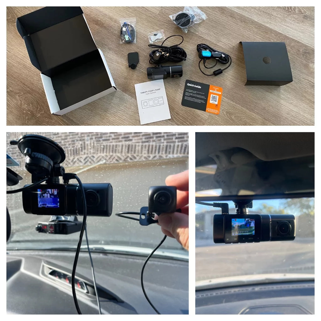 3 Channel 1080P Dash Cam with 64GB SD Card G3232