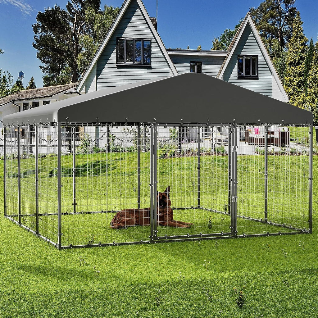 Large Heavy Duty Galvanized Steel Outdoor Dog Kennel N920