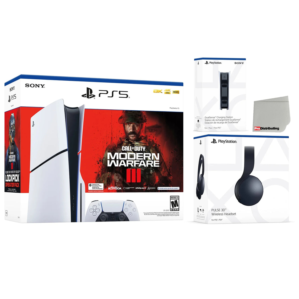 PlayStation 5 Slim Disc Console Bundle with Wireless Gaming Headset A88845
