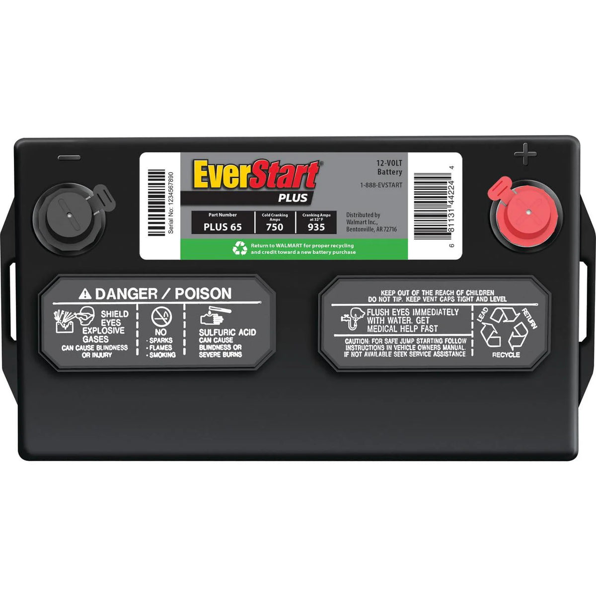 Lead Acid Automotive Battery Group Size 65 12 Volt 750 CCA I26590