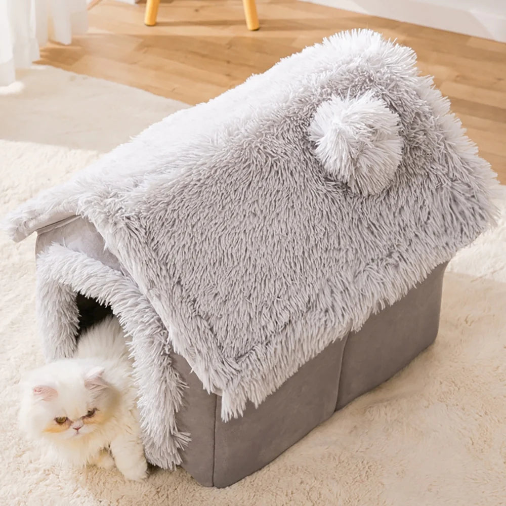Washable Pet Bed with Cave B539422