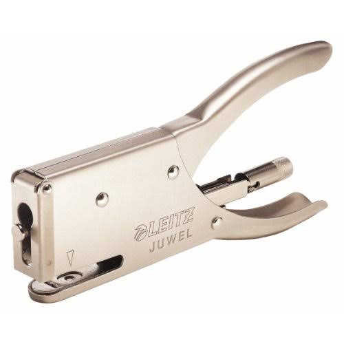 Stapling Pliers with 4 mm Staples, 12 Sheet Capacity, Metal, Chrome E5194