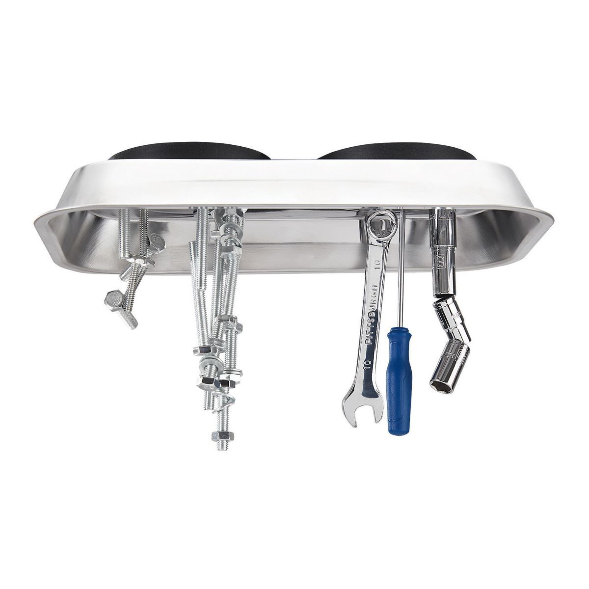 9-1/2 in. x 5-1/2 in. Magnetic Stainless Steel Parts Tray A536762