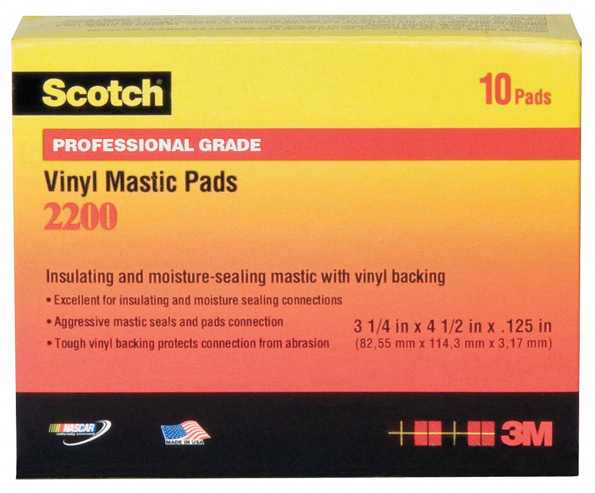 Black Mastic Tape 125 mil 3-1/4 inch x 4-1/2 inch T470792