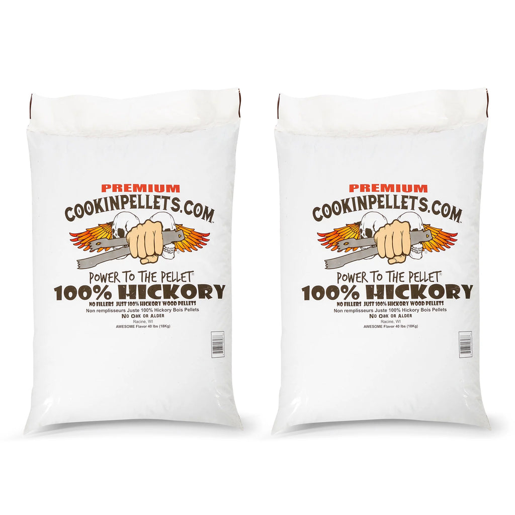 40-Pound Hickory Wood Pellets 2 Pack A6503