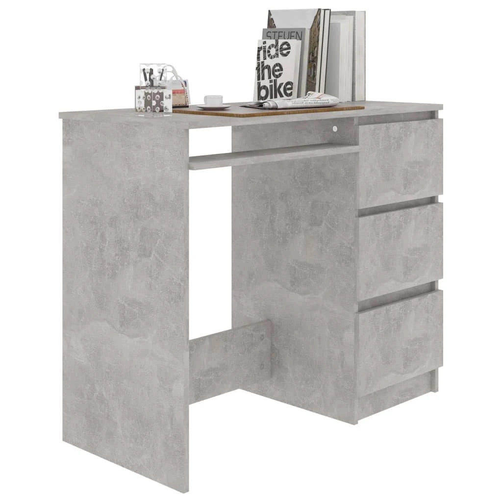 Concrete Gray Chipboard Desk J91722