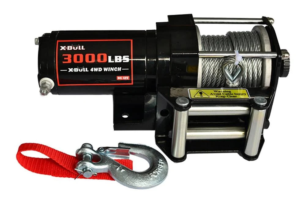 12V 3000LBS Electric Winch with Steel Cable and 2 Remotes B4519